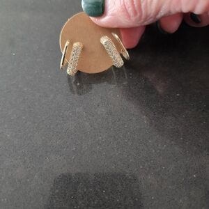 Gold and Silver Hoop Earrings